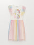 LC Waikiki Crew Neck Printed Girl Dress